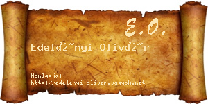 Edelényi Olivér névjegykártya