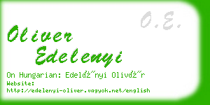 oliver edelenyi business card